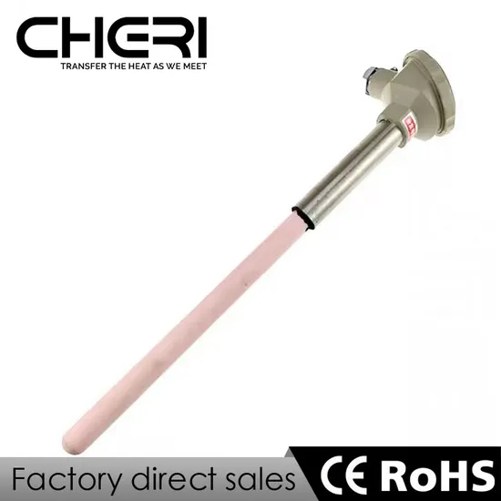 Assembly Thermocouple with Ceramic Protection Tube 99% or 95% Tube Material Available