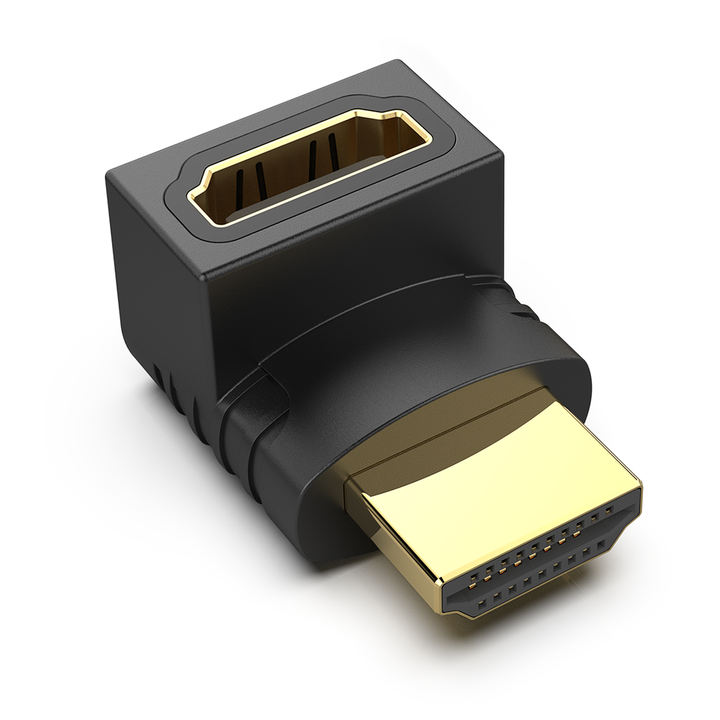 Customize HDMI Right Angle Male to Female Adapter 2 Pack