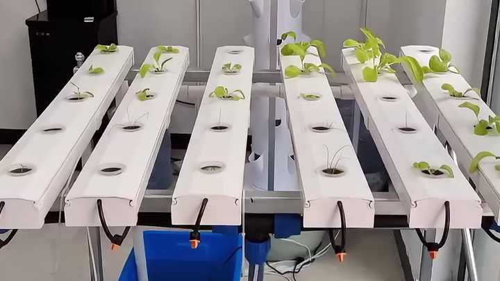 A simple PVC hydroponic device with different types of NFT channels for greenhouse hydroponic system components