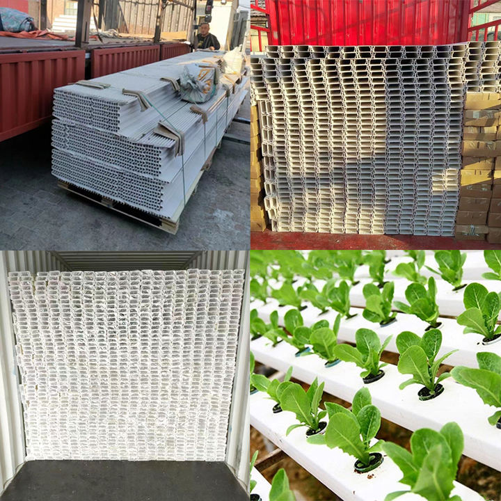 Single span greenhouse agriculture NFT plastic can NFT simple hydroponic system for letter