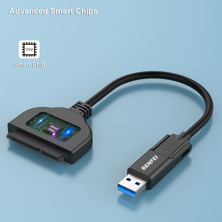 BENFEI SATA to USB Adapter Cable, USB 3.0/USB C to SATA III Hard Driver Adapter Compatible for 2.5 inch HDD and SSD Wholesale Manufacturer