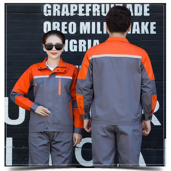 High Quality Working Jacket Customized Logo Worker Uniform Industrial Long Sleeve Workwear