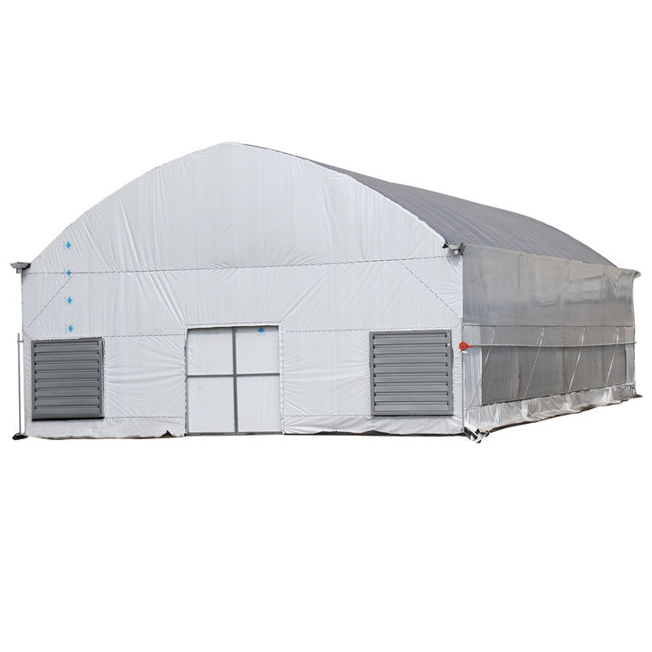 Agricultural Inside Shading System Polytunnel Greenhouse Plastic Houses Light Deprivation Greenhouse With Black Out Curtain