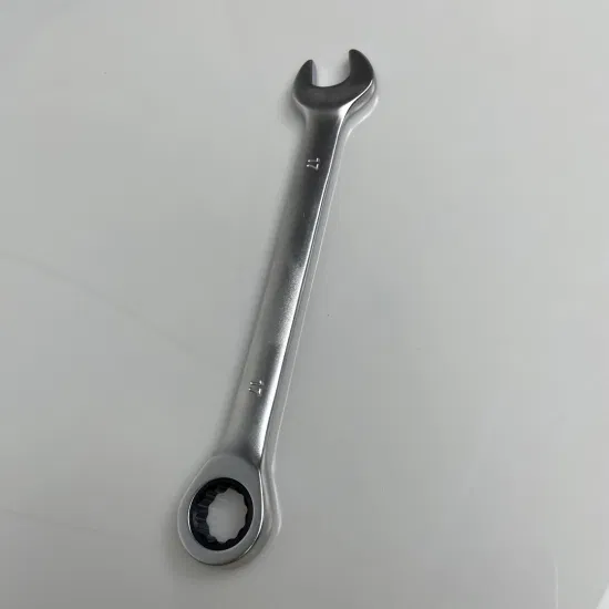 Matt Finish 17mm Ratcheting Combination Wrench Fixed Head, Factory Price