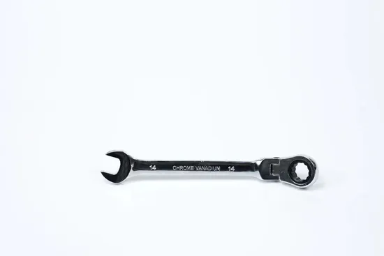 Mirror Finish 14mm Ratchet Combination Wrench Flexible Head, Factory Price