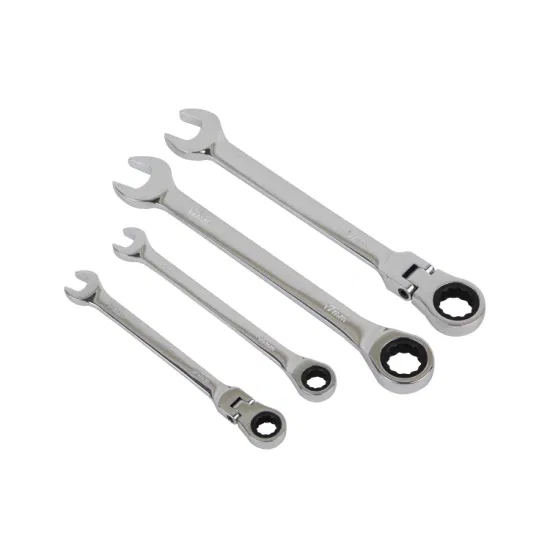 Mirror Finish 6-32 mm Flexible Head Ratchet Wrench Set, Factory Price