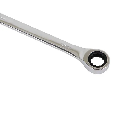 Mirror Finish Fixed Head 17mm Ratchet Combination Wrench, Factory Price