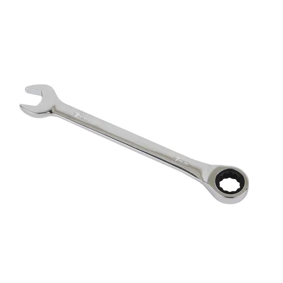 Mirror Finish Fixed Head 17mm Ratchet Combination Wrench, Factory Price