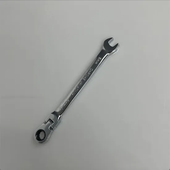 Mirror Finish Flexible Head 8mm Ratchet Combination Wrench, Factory Price