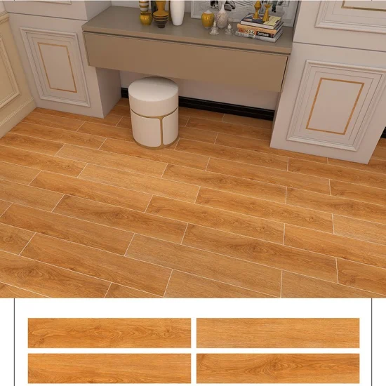 Building Material 3D Inkjet Printing Wood Look Floor Tile for Home Decoration