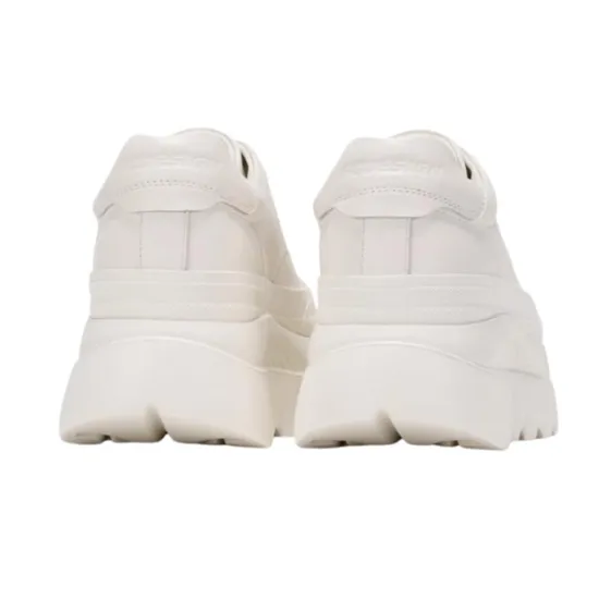 New Fashion Thick-Soled Casual Sneakers for Women Genuine Leather White Shoes with Skirt Bread Shoes