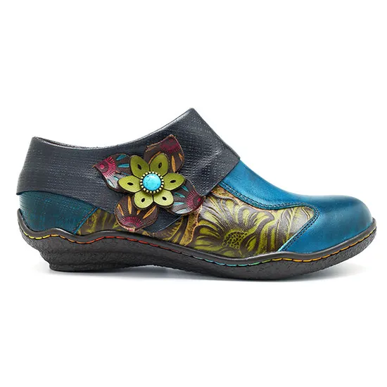 Ethnic Styles Leather Women Shoes Casual Leather Shoes