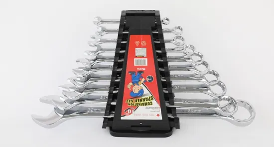 10 PCS Combination Wrench/Open-Ring Spanner with Rack Organizer