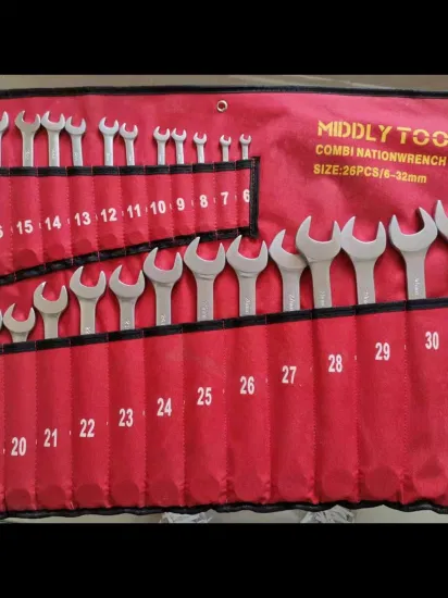 14PCS New Combination Wrench Set with Roll up Pouch