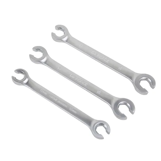 17-19mm Flare Nut Wrench Set, Brake Line Open Wrench, Spanner