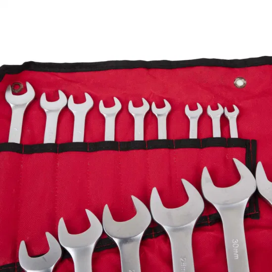 20PCS New Combination Wrench Set with Roll up Pouch