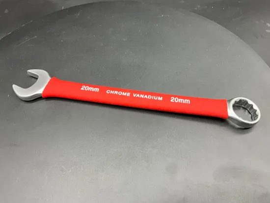 20mm, Matt, Combination Wrench with Insulated Rubber Dipped, Pipe Grip Box Wrench/Spanner