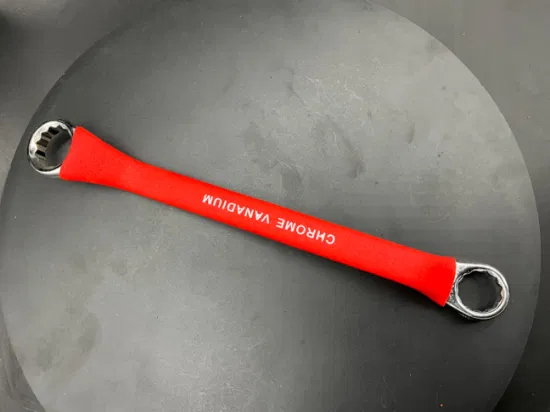 21-23mm, Mirror-Finished Box-End Wrench with Insulated Rubber Dipped, Pipe Grip Box Wrench/Spanner