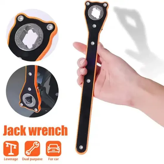 2 in 1 Swivel Steel Scissor Lifting Car Labor Saving Jack Ratchet Rachet Wrench Car Jack Lifting Wrench