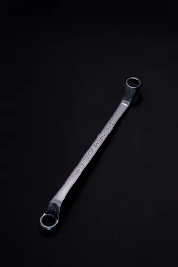 75-Degree Deep Offset 8-9mm Double Box-End Wrench, Matt Finish, Deep Offset Ring Spanner, Hardware Tool, Factory Price