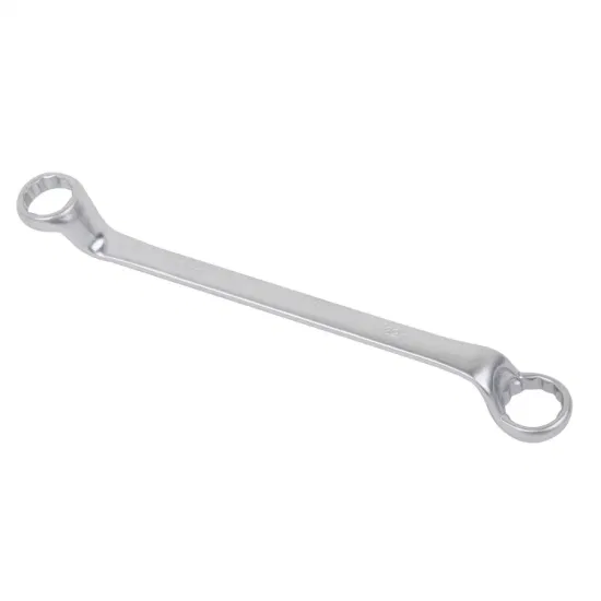 75-Degree Deep Offset 8-9mm Double Box-End Wrench, Matt Finish, Deep Offset Ring Spanner, Hardware Tool, Factory Price