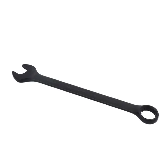 Black Finish 7/16inch Cr-V Middly Combination Wrench/Open-Ring Spanner