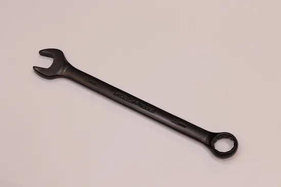 Black Finish 7/16inch Cr-V Middly Combination Wrench/Open-Ring Spanner