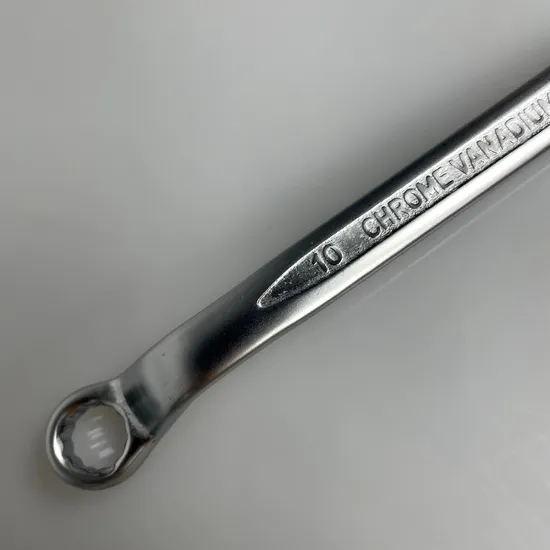 Box-End Wrench/Ring Spanner, Matt Finish 10-11mm Cr-V, Concave Bar, Factory Price