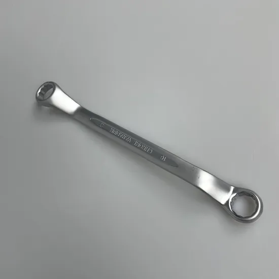 Box-End Wrench/Ring Spanner, Matt Finish 16-17mm Cr-V, Concave Bar, Factory Price