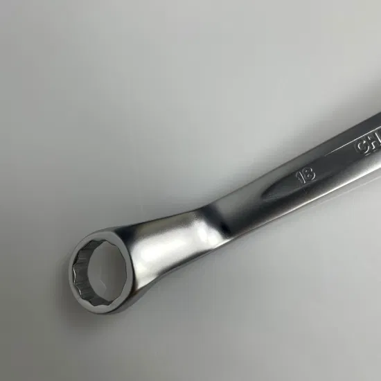 Box-End Wrench/Ring Spanner, Matt Finish 18-19mm Cr-V, Concave Bar, Factory Price