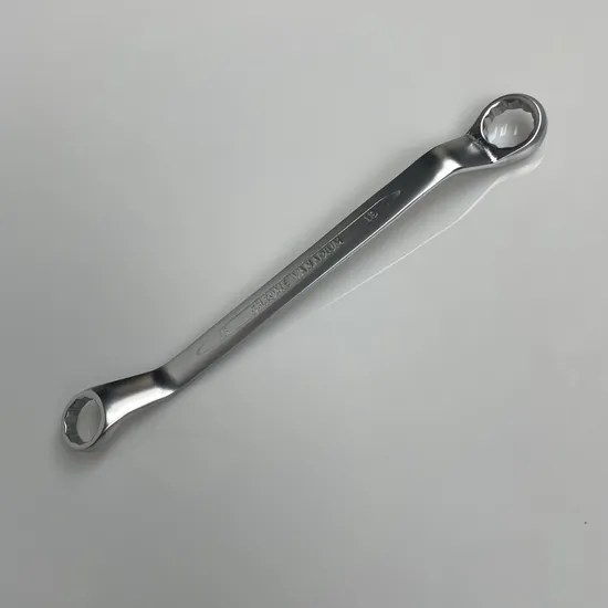 Box-End Wrench/Ring Spanner, Matt Finish 18-19mm Cr-V, Concave Bar, Factory Price