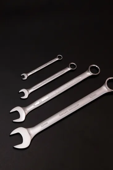 Combination Wrench/Open-Ring Spanner with Concave Bar Pattern, 15mm, Matt, Factory Price