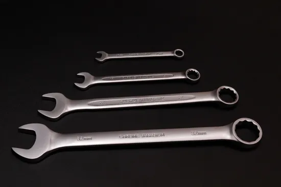 Combination Wrench/Open-Ring Spanner with Concave Bar Pattern, 15mm, Matt, Factory Price