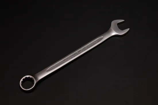 Combination Wrench/Open-Ring Spanner with Concave Bar Pattern, 15mm, Matt, Factory Price