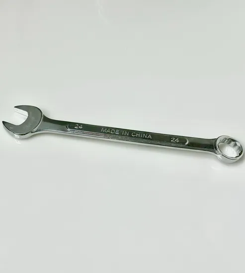 Combination Wrench/Open-Ring Spanner with Convex Bar Mirror Finish 24mm, Factory Price