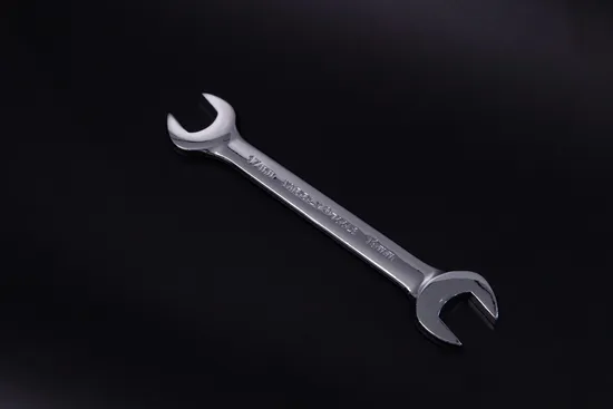 Double Open-End Wrench/Open Spanner, Mirror Finish, 17-19mm, Cr-V