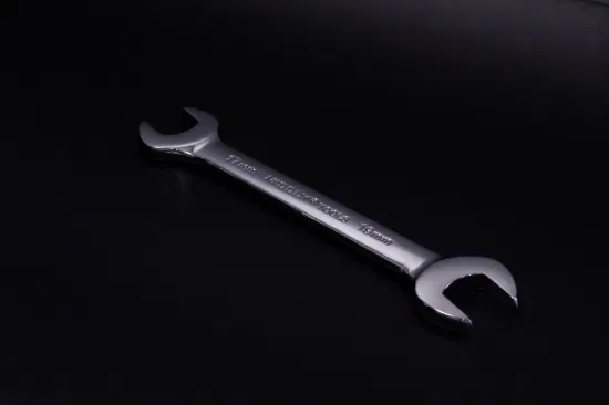 Double Open-End Wrench/Open Spanner, Mirror Finish, 43/64inch-3/4inch, Cr-V, Hand Tool, Factory Price