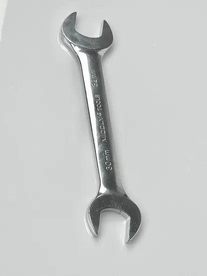 Double Open-End Wrench/Open Spanner, Mirror, 30-32mm Cr-V