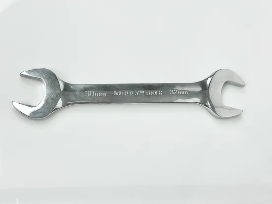 Double Open-End Wrench/Open Spanner, Mirror, 30-32mm Cr-V