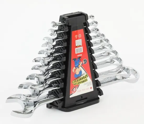 Factory Price Combination Spanner/Wrench Set with Rack Organizer