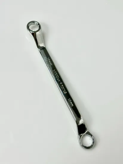 Middly Box-End Wrench/Ring Spanner, Mirror Finish 16-18mm Cr-V