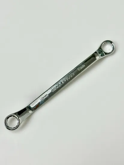 Middly Box-End Wrench/Ring Spanner, Mirror Finish 16-18mm Cr-V