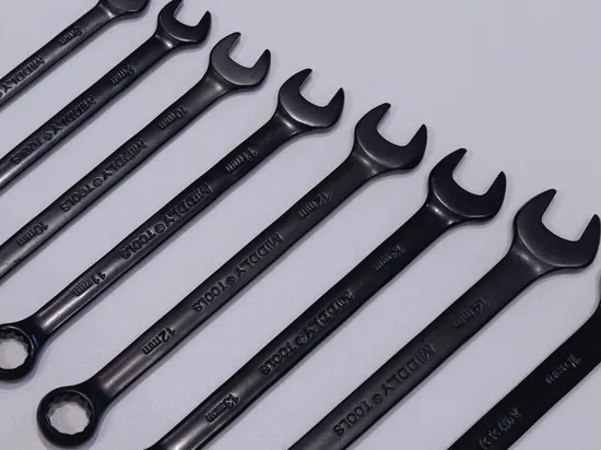 Middly Combination Wrench 22mm Black, Open-Ring Spanner