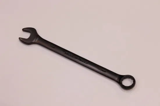 Middly Combination Wrench/Open-Ring Spanner, Black Finish 17mm Cr-V