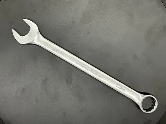 Middly Combination Wrench/Open-Ring Spanner, Matt Finish 22mm Cr-V