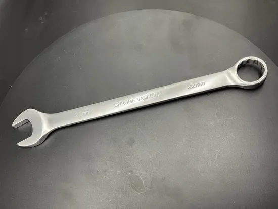 Middly Combination Wrench/Open-Ring Spanner, Matt Finish 22mm Cr-V