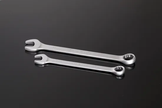 Middly Combination Wrench/Open-Ring Spanner, Matt Finish 23/64inch Cr-V