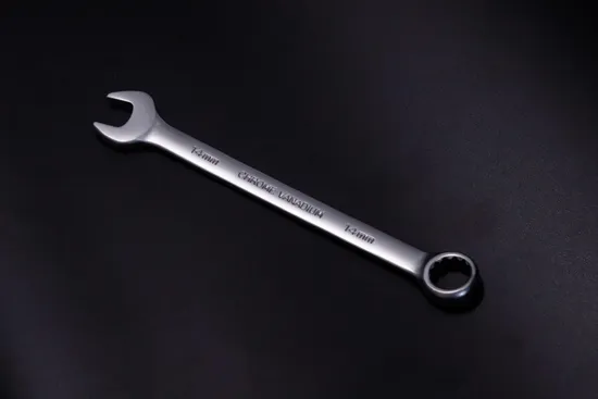 Middly Combination Wrench/Open-Ring Spanner, Matt Finish 25/64inch Cr-V