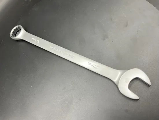 Middly Combination Wrench/Open-Ring Spanner, Matt Finish 55/64inch Cr-V