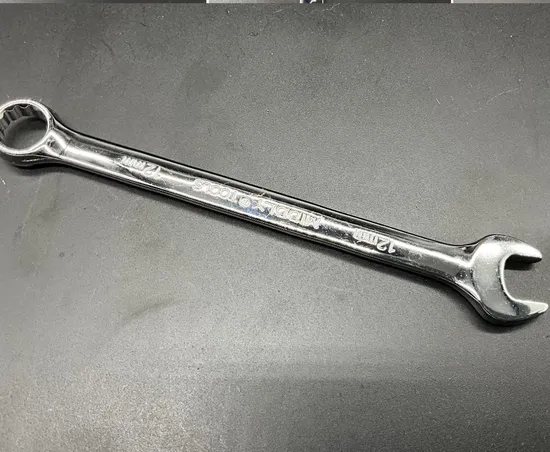 Middly Combination Wrench/Open-Ring Spanner, Mirror Finish 12mm Cr-V